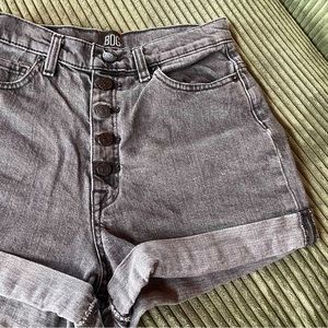 BDG Mom High Rise Black/Grey Shorts, Women's Size 27